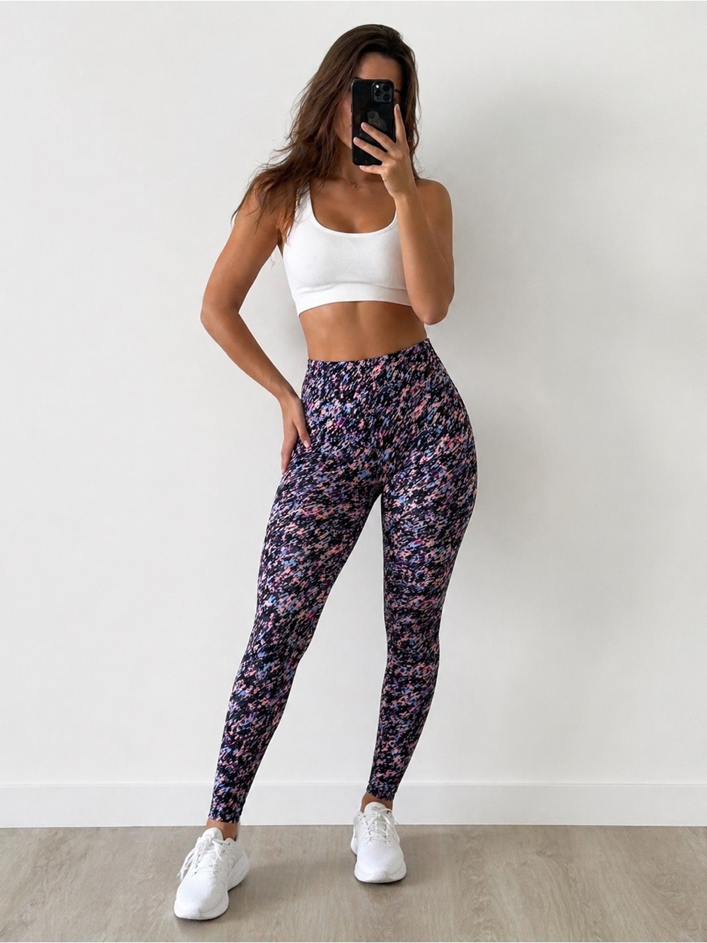 Namaste Life Women’s Leggings Size M Multicolor Abstract Print Yoga Activewear